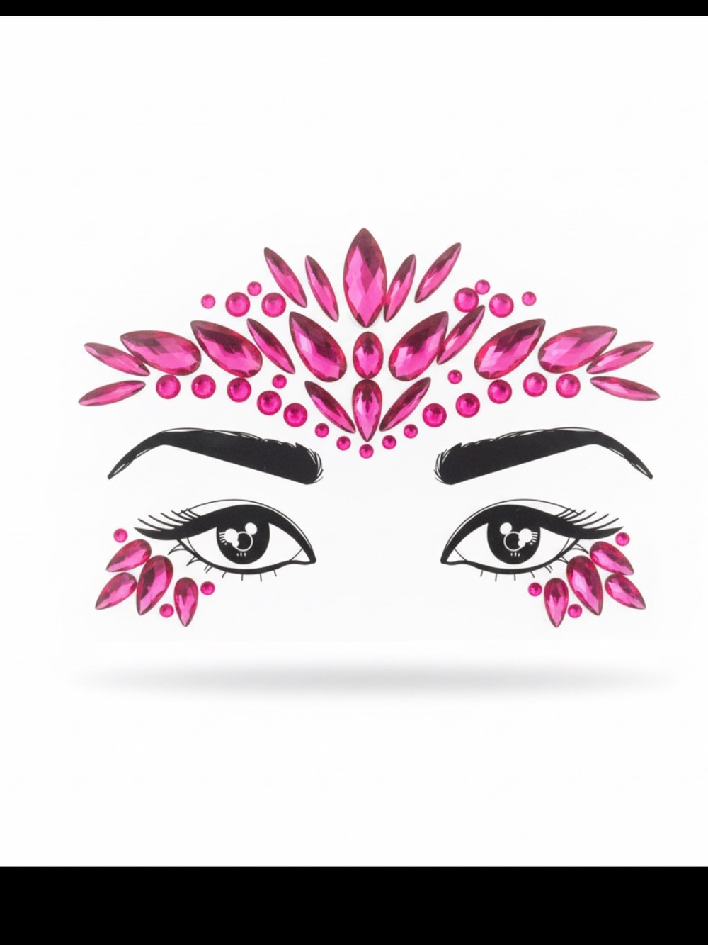 Pink Face Gem Decal Set β Festival Rave Rhinestone Jewelry β¨NWT